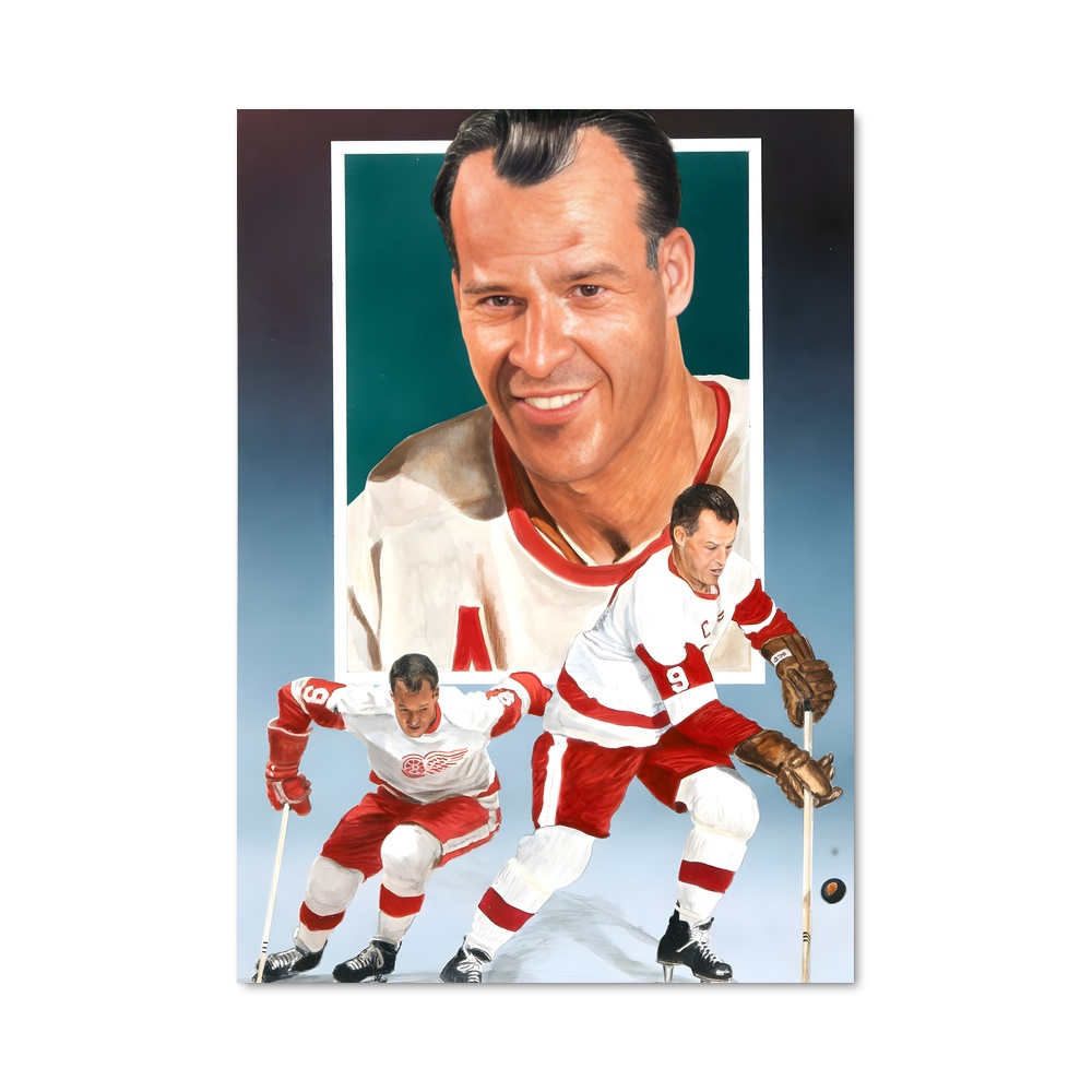 Poster Gordie howe – affiche Hockey sur glace